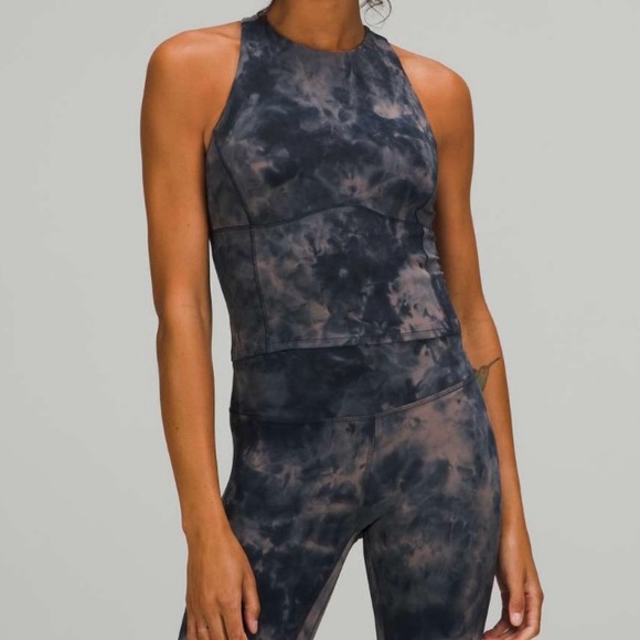 lululemon athletica Tops - Lululemon Key to Balance Tank | Diamond Dye Graphite Grey Pink Pastel | Size 10